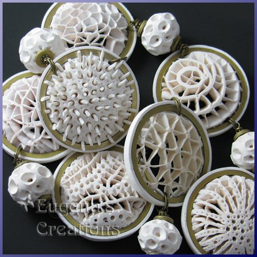 Openwork Polymer Clay Necklace